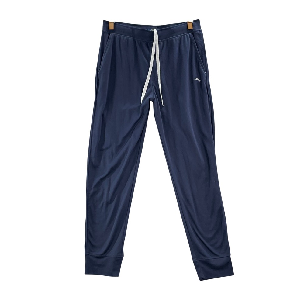 Tommy Bahama Joggers Mens Medium Blue Knit Lounge Pants Pajama Travel Relax